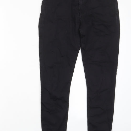 Topshop Womens Black Cotton Skinny Jeans Size 28 in L30 in Regular Zip - Pockets