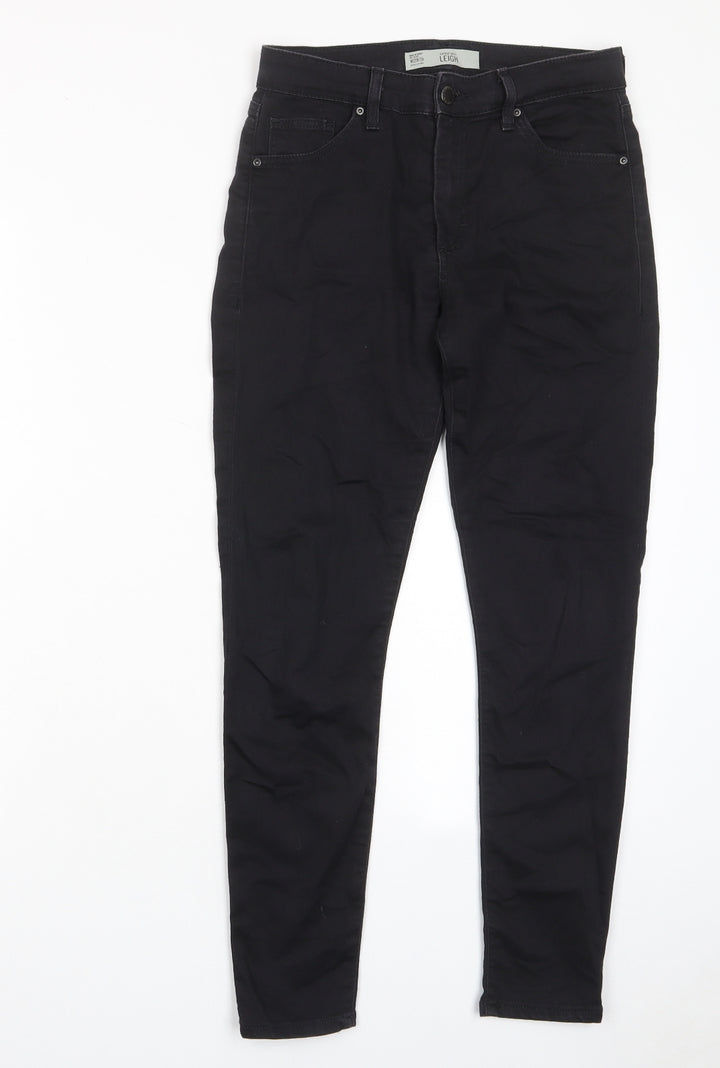 Topshop Womens Black Cotton Skinny Jeans Size 28 in L30 in Regular Zip - Pockets