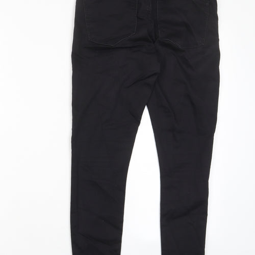 Topshop Womens Black Cotton Skinny Jeans Size 28 in L30 in Regular Zip - Pockets