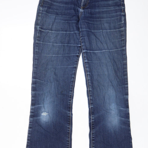 Gpa Womens Blue Cotton Bootcut Jeans Size 26 in L30 in Regular Zip - Pockets
