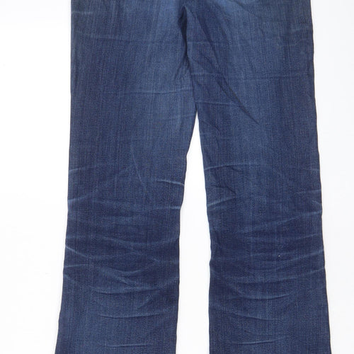 Gpa Womens Blue Cotton Bootcut Jeans Size 26 in L30 in Regular Zip - Pockets