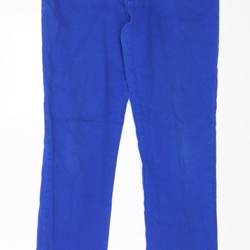 Emerson Womens Blue Cotton Straight Jeans Size 12 L29 in Regular Zip - Pockets