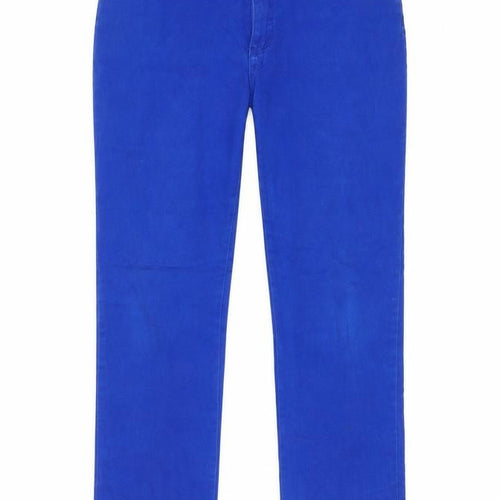 Emerson Womens Blue Cotton Straight Jeans Size 12 L29 in Regular Zip - Pockets