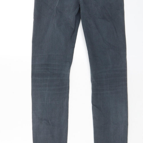 Topshop Womens Grey Cotton Skinny Jeans Size 28 in L32 in Regular Zip - Pockets