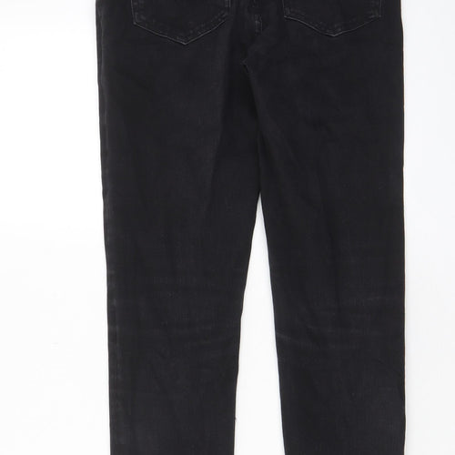 Marks and Spencer Womens Black Cotton Skinny Jeans Size 10 L29 in Regular Zip - Pockets