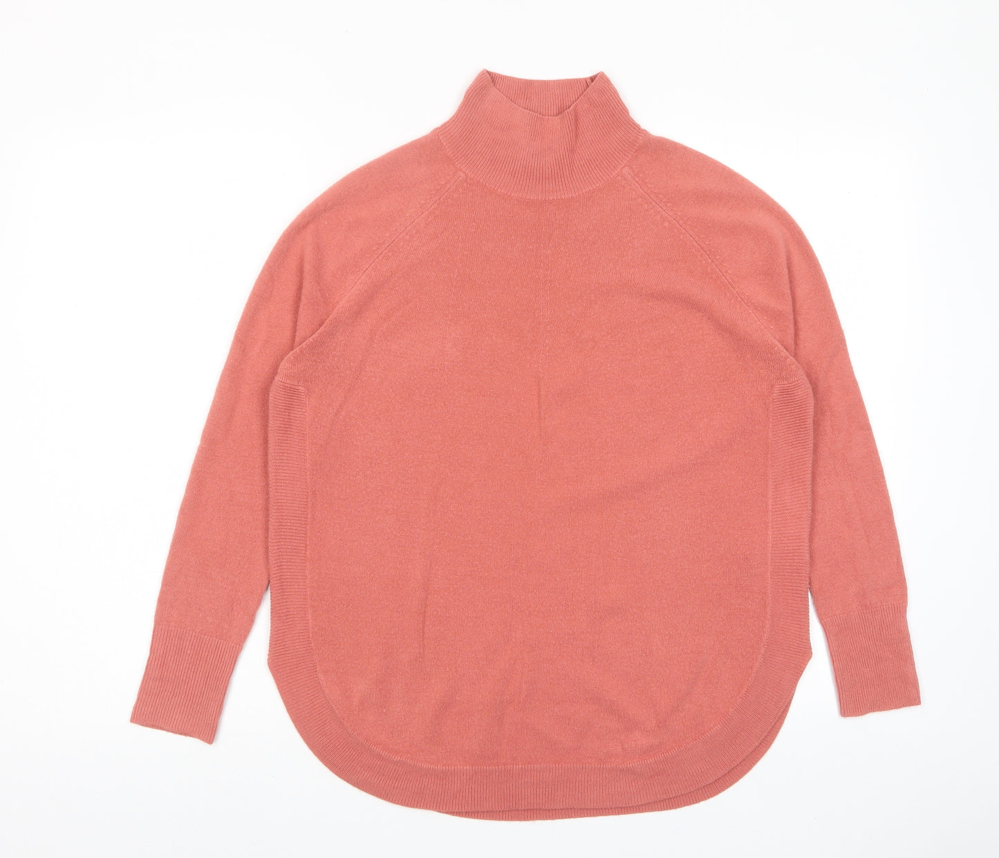 Marks and Spencer Womens Pink High Neck Acrylic Pullover Jumper Size S