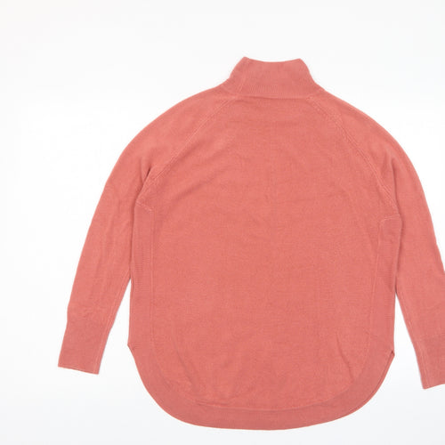 Marks and Spencer Womens Pink High Neck Acrylic Pullover Jumper Size S