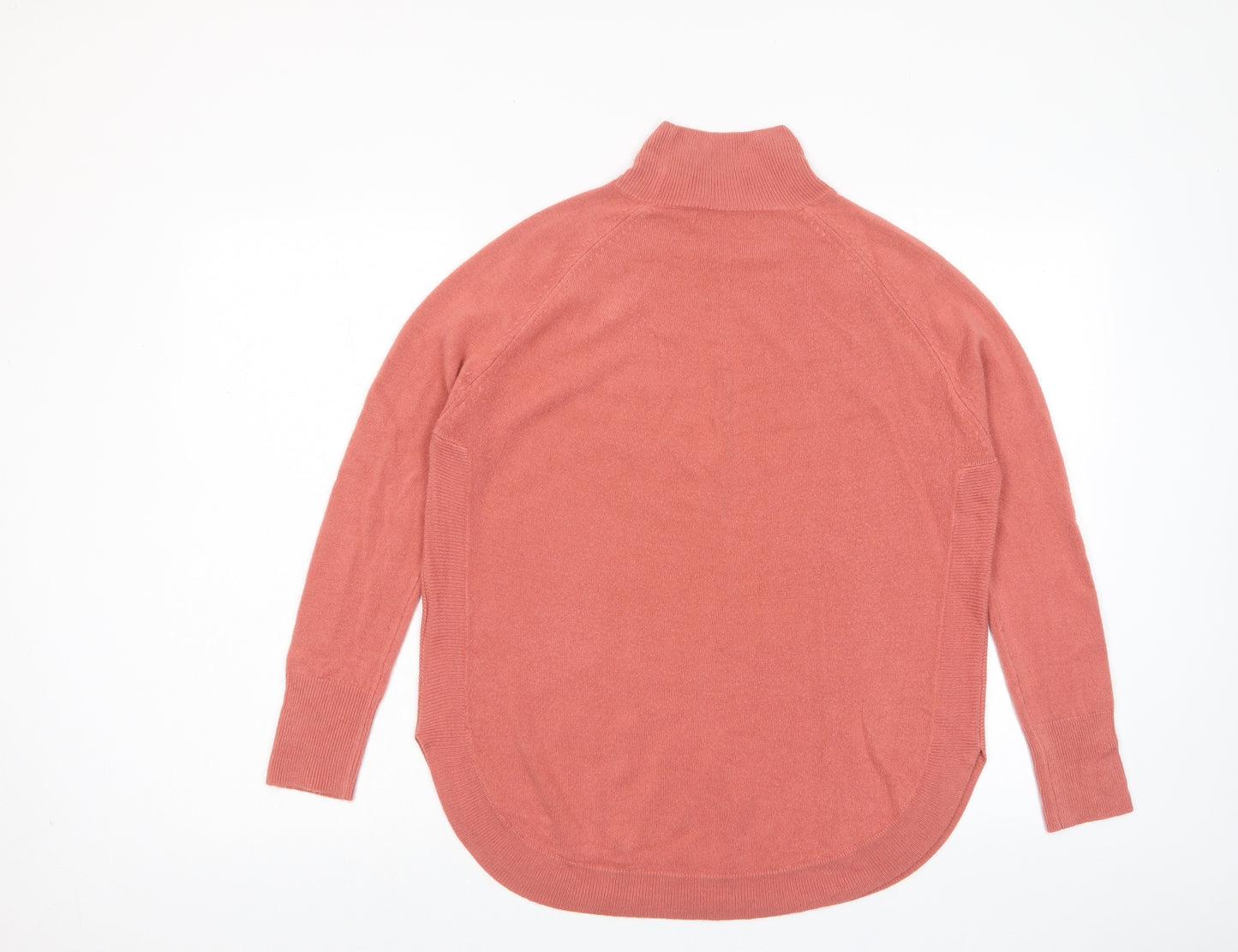 Marks and Spencer Womens Pink High Neck Acrylic Pullover Jumper Size S