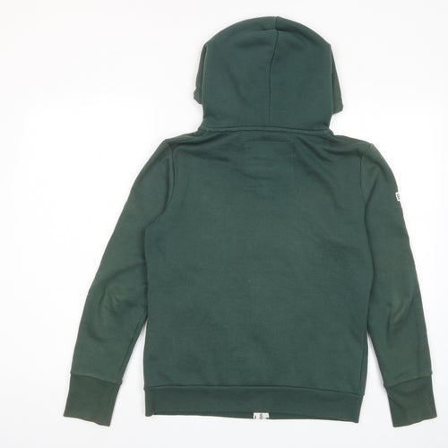 Superdry Womens Green Cotton Full Zip Hoodie Size 14 Zip - Logo, Embroided