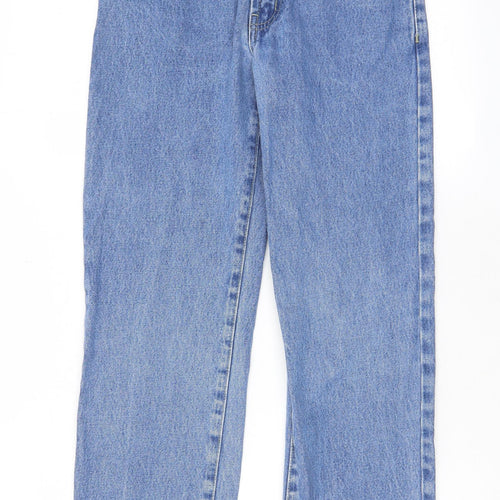 Blue Circle Womens Blue Cotton Straight Jeans Size 28 in L28 in Regular Zip - Pockets