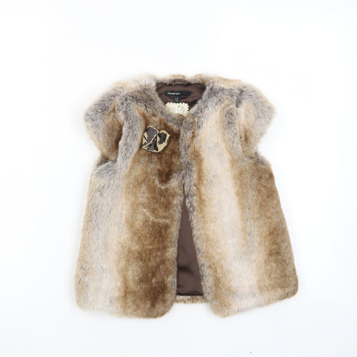 Autograph Girls Brown Jacket Size 3-4 Years Button - Bow
