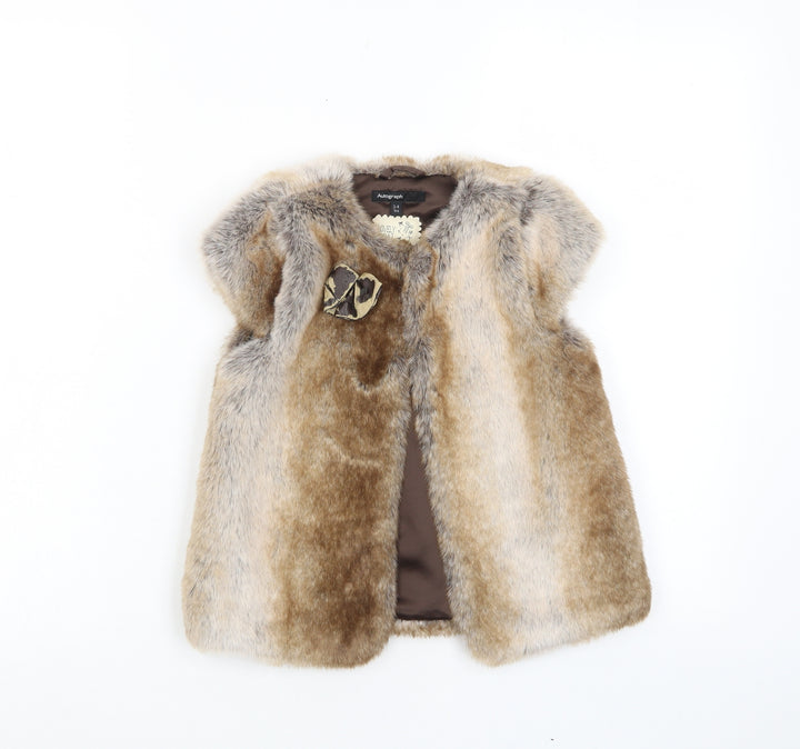 Autograph Girls Brown Jacket Size 3-4 Years Button - Bow