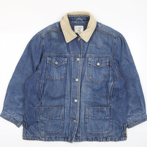NEXT Womens Blue Jacket Size L Button - Pockets