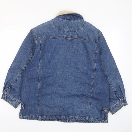 NEXT Womens Blue Jacket Size L Button - Pockets