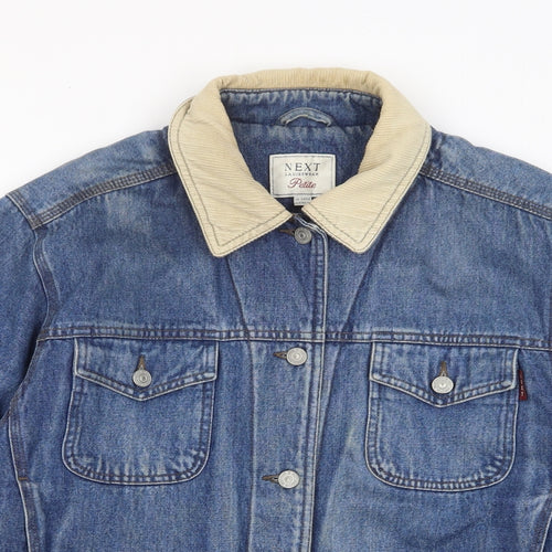 NEXT Womens Blue Jacket Size L Button - Pockets