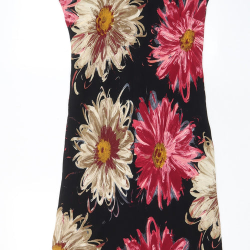 Wallis Womens Multicoloured Floral Polyester A-Line Size 14 Boat Neck Pullover