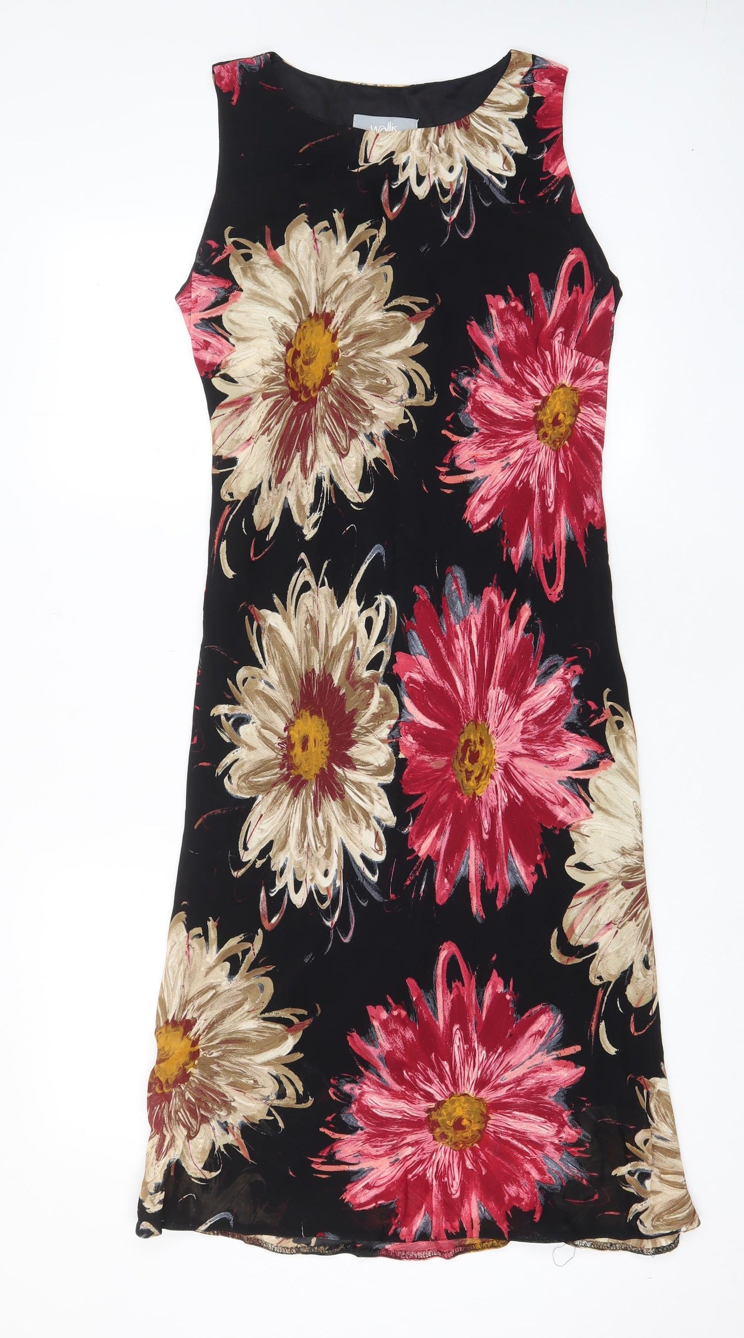 Wallis Womens Multicoloured Floral Polyester A-Line Size 14 Boat Neck Pullover