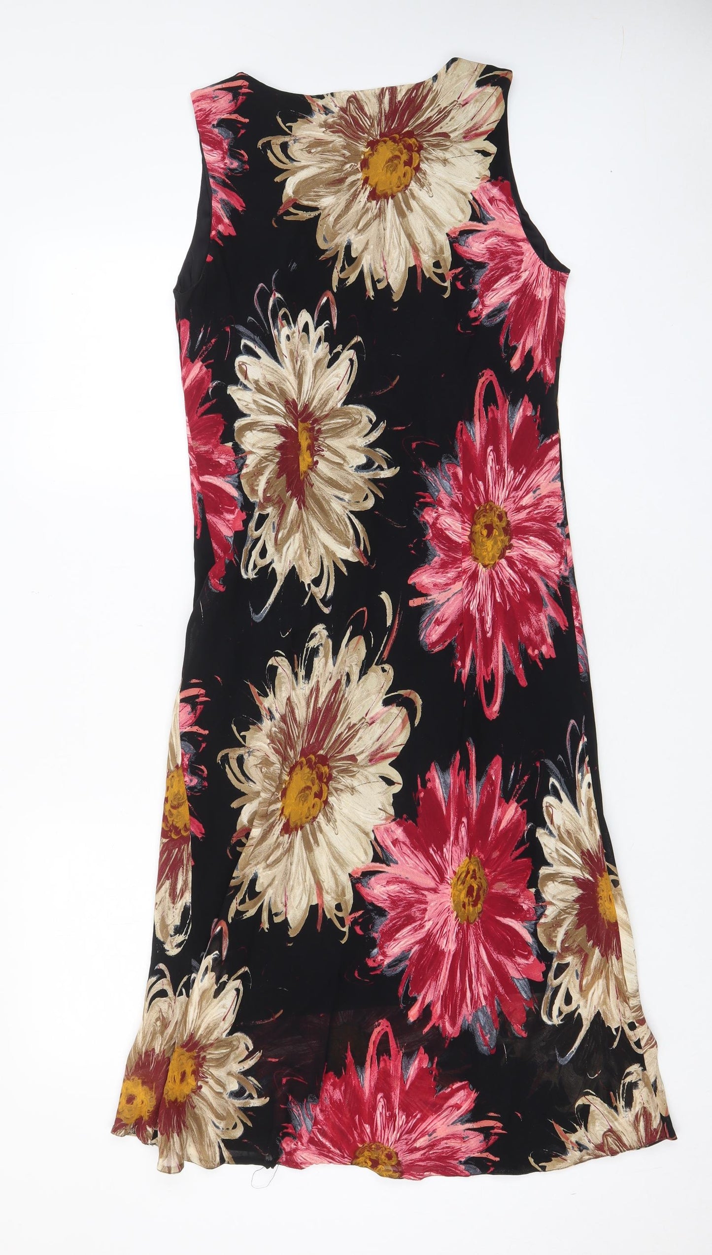 Wallis Womens Multicoloured Floral Polyester A-Line Size 14 Boat Neck Pullover