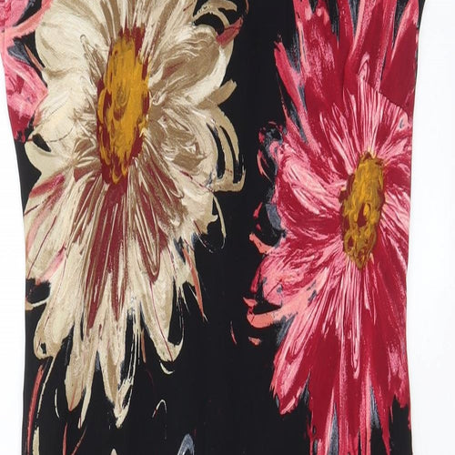 Wallis Womens Multicoloured Floral Polyester A-Line Size 14 Boat Neck Pullover