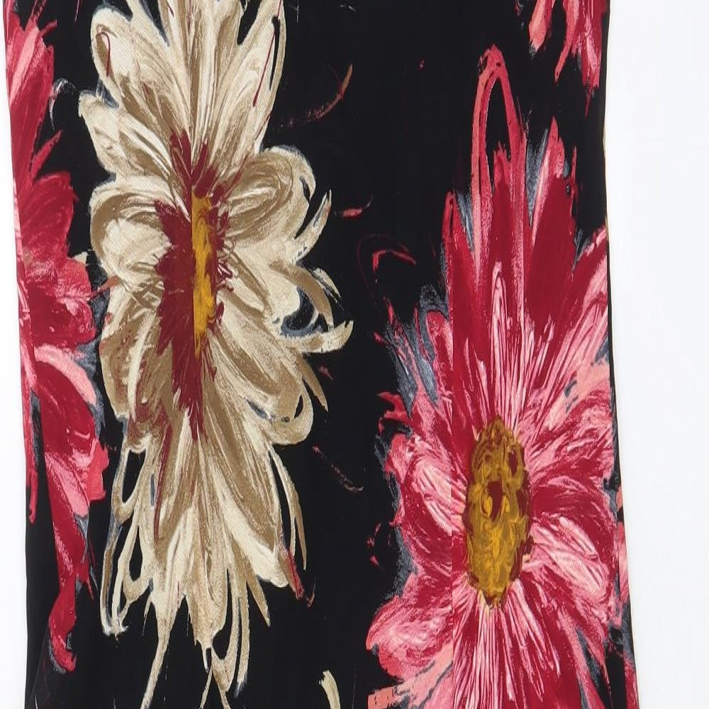 Wallis Womens Multicoloured Floral Polyester A-Line Size 14 Boat Neck Pullover