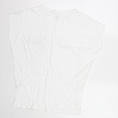 Uniqlo Womens White Cotton Basic T-Shirt Size XS Round Neck - Disney Lion King