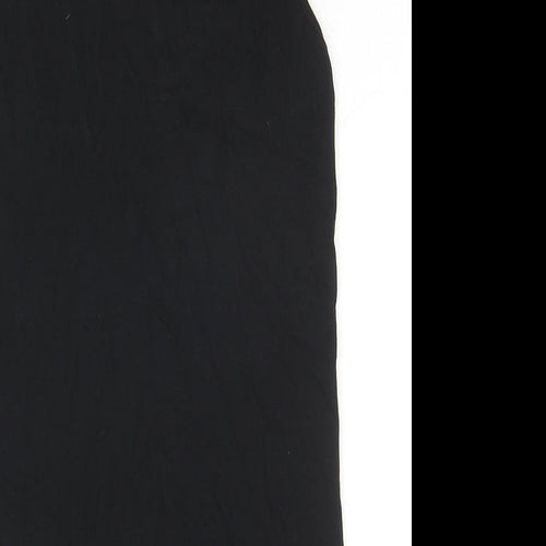 Marks and Spencer Womens Black Cotton Basic T-Shirt Size 14 Round Neck