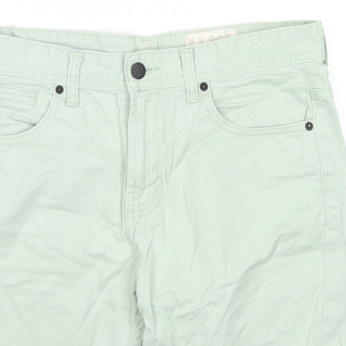 Denim & Co. Mens Green Cotton Bermuda Shorts Size 32 in L10 in Regular Zip