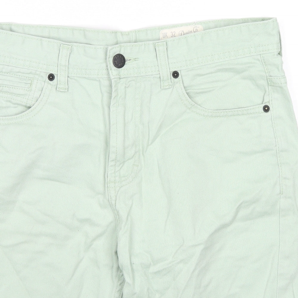 Denim & Co. Mens Green Cotton Bermuda Shorts Size 32 in L10 in Regular Zip