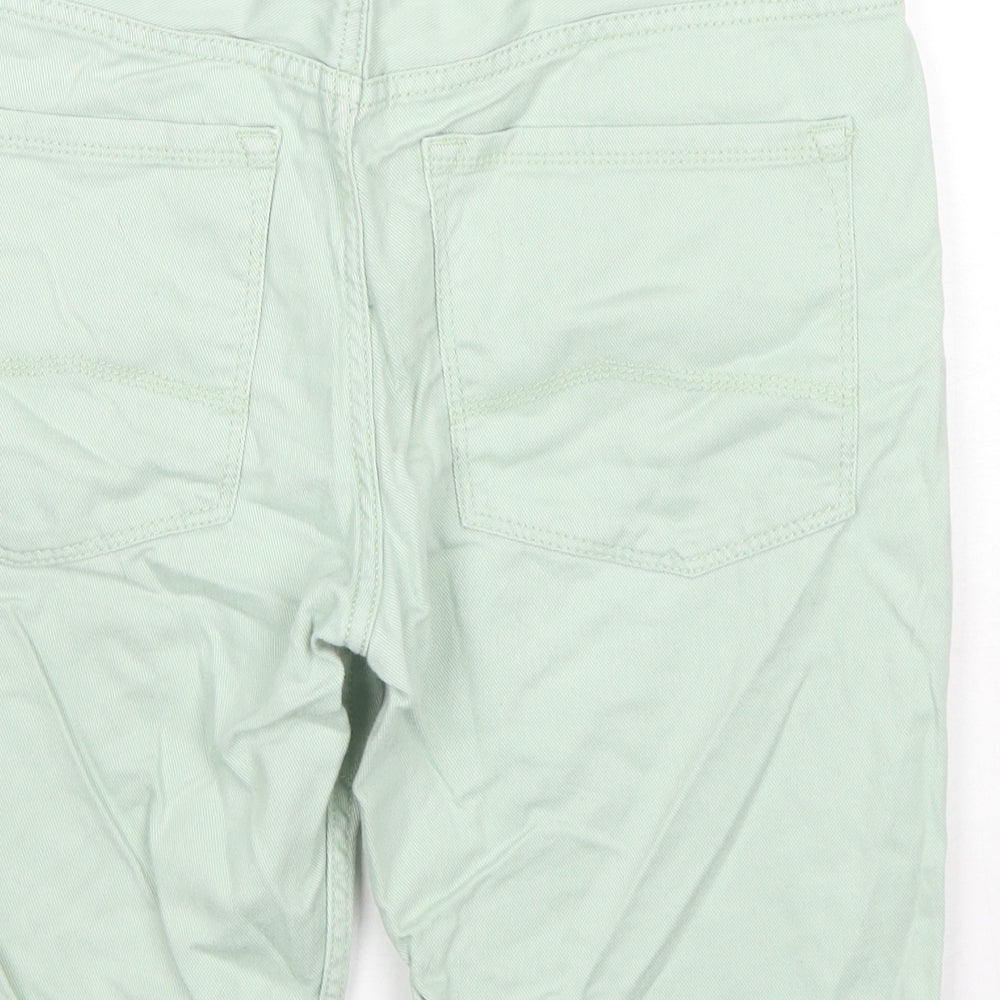 Denim & Co. Mens Green Cotton Bermuda Shorts Size 32 in L10 in Regular Zip