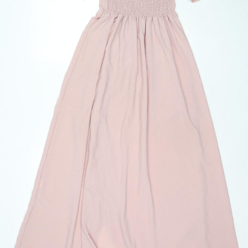 Made in Italy Womens Pink Polyester Maxi Size 18 Off the Shoulder Pullover