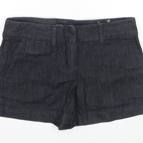 Ann Taylor Womens Blue Cotton Hot Pants Shorts Size 30 in L3 in Regular Zip