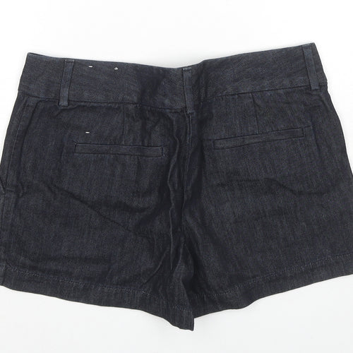 Ann Taylor Womens Blue Cotton Hot Pants Shorts Size 30 in L3 in Regular Zip