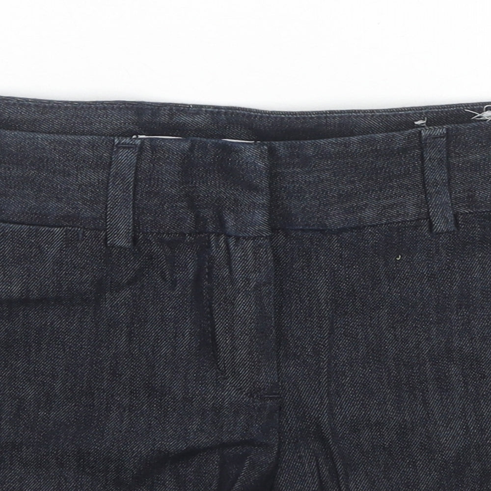 Ann Taylor Womens Blue Cotton Hot Pants Shorts Size 30 in L3 in Regular Zip