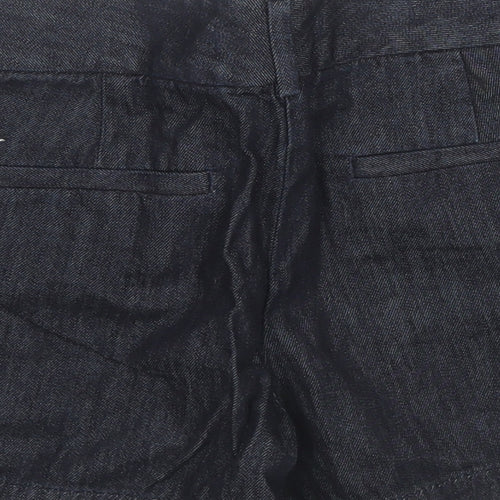 Ann Taylor Womens Blue Cotton Hot Pants Shorts Size 30 in L3 in Regular Zip