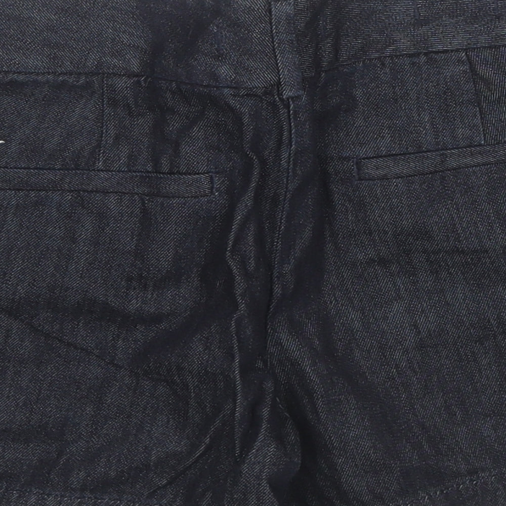 Ann Taylor Womens Blue Cotton Hot Pants Shorts Size 30 in L3 in Regular Zip