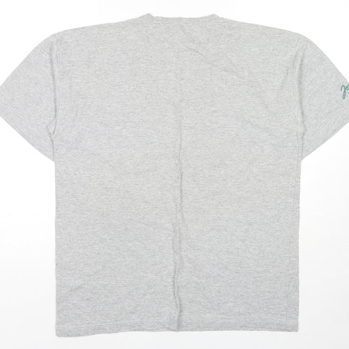 Jordan Mens Grey Cotton T-Shirt Size M Round Neck - Bee