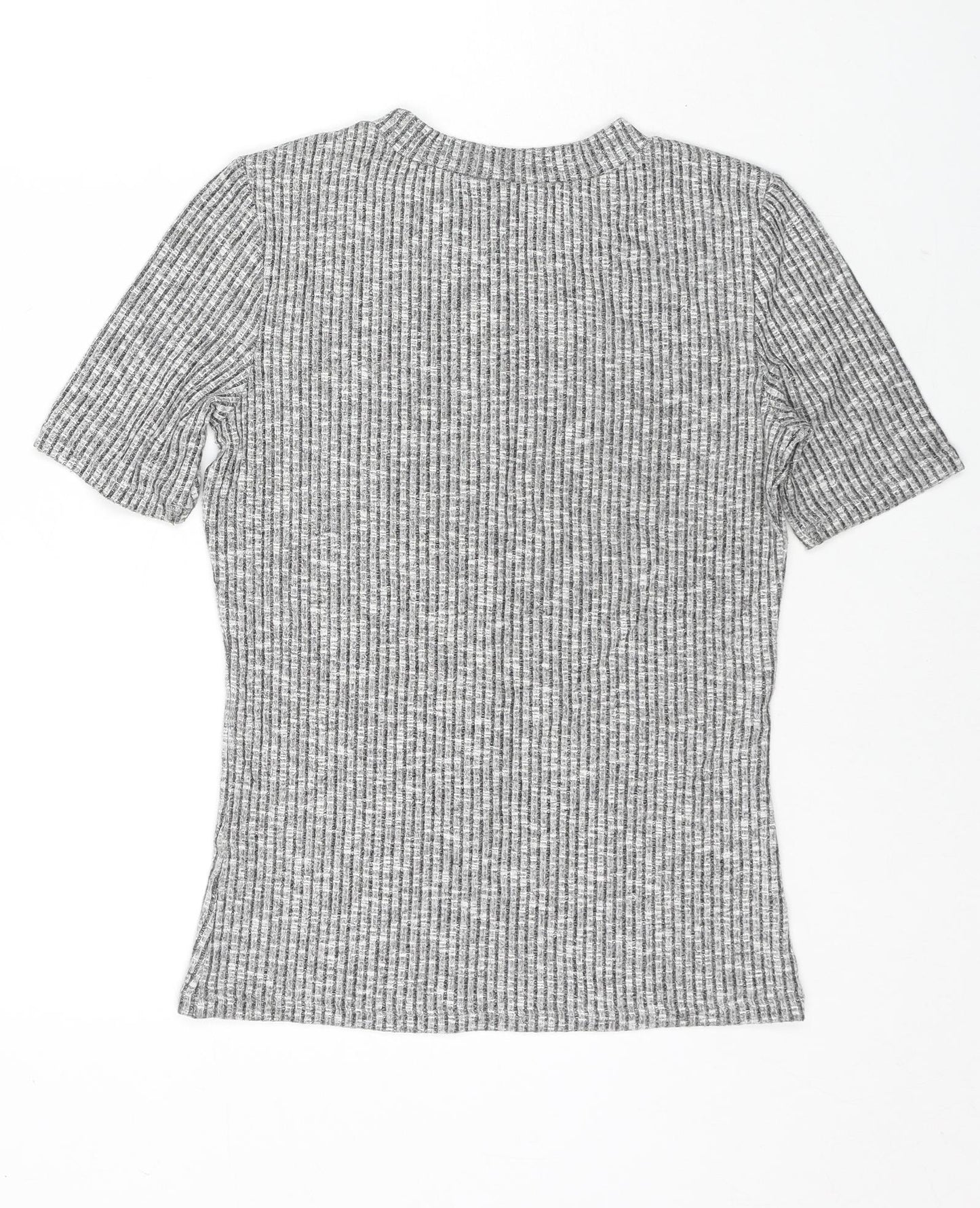 H&M Womens Grey Viscose Jersey T-Shirt Size S Round Neck