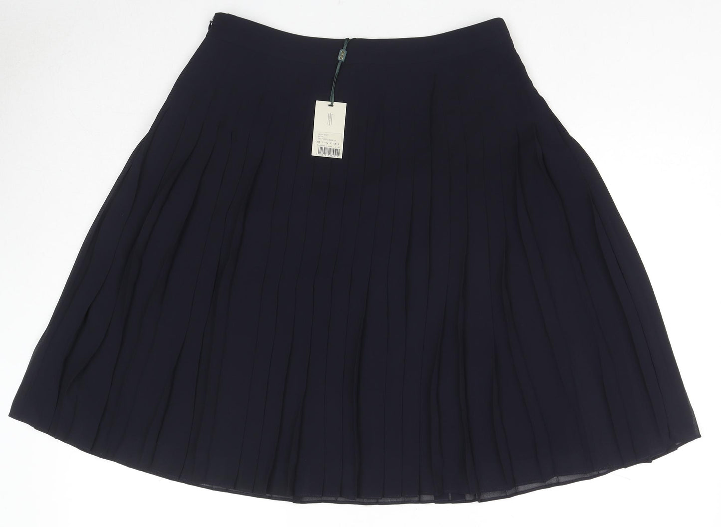 Hobbs Womens Black Polyester Pleated Skirt Size 12 Zip