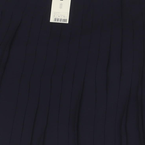 Hobbs Womens Black Polyester Pleated Skirt Size 12 Zip