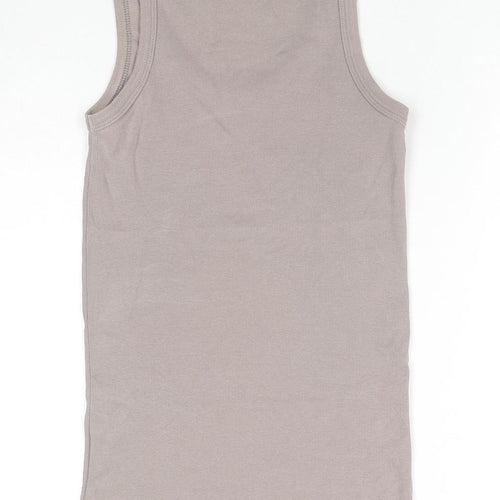 Gap Womens Brown Cotton Basic Tank Size M Round Neck