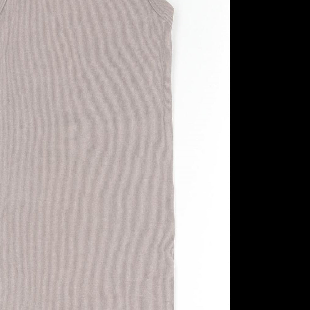 Gap Womens Brown Cotton Basic Tank Size M Round Neck