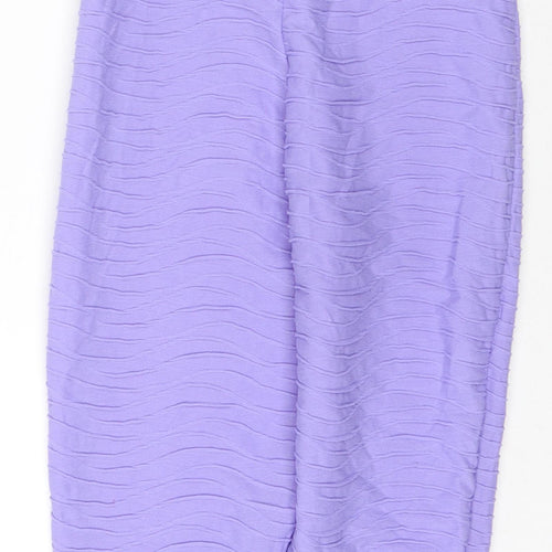 PRETTYLITTLETHING Womens Purple Polyester Jumpsuit One-Piece Size 6 L28 in Pullover - Cut Out Detail