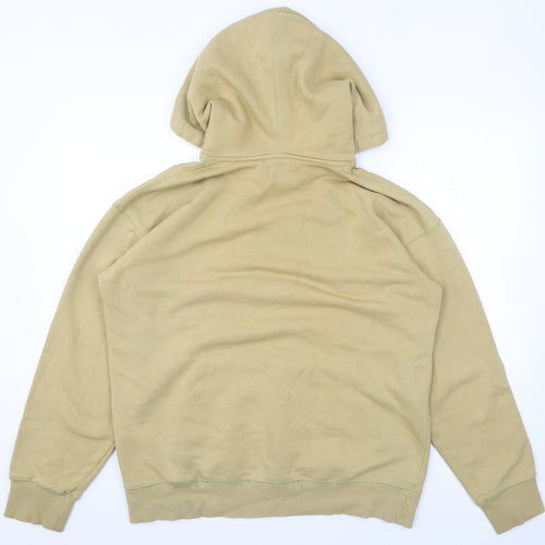 Topman Mens Yellow Cotton Pullover Hoodie Size S