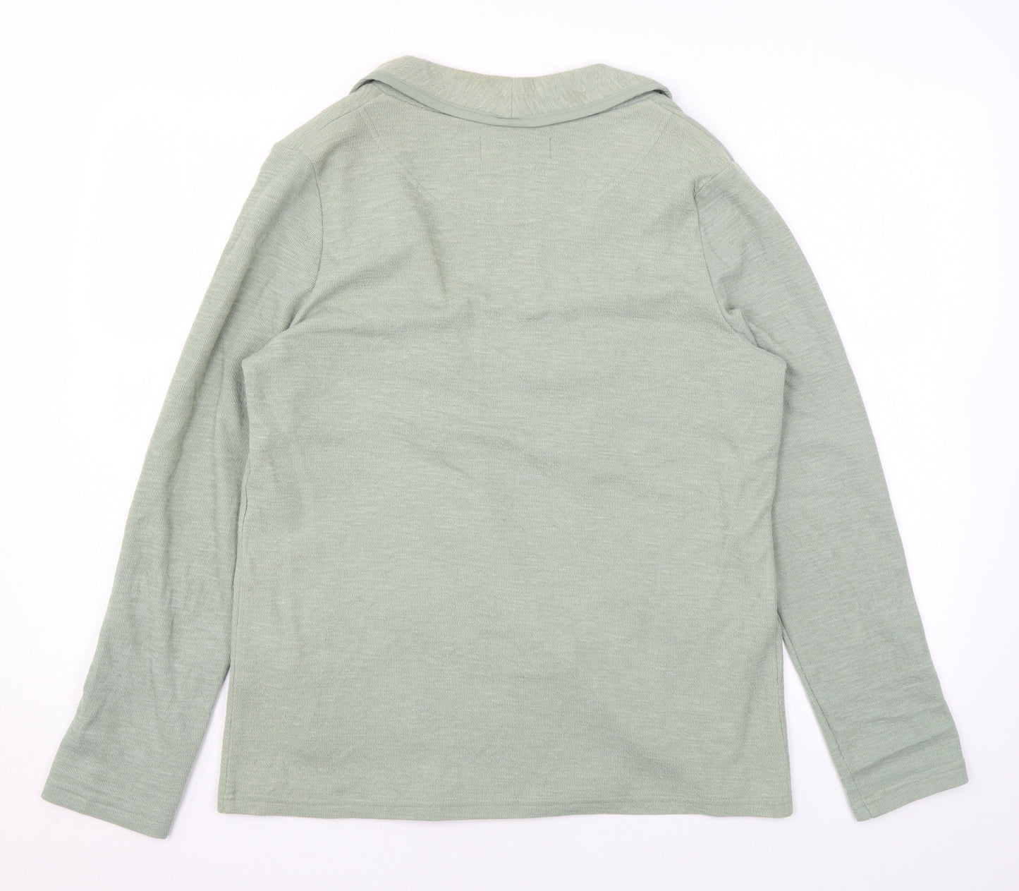 New Look Womens Green V-Neck Cotton Cardigan Jumper Size 12