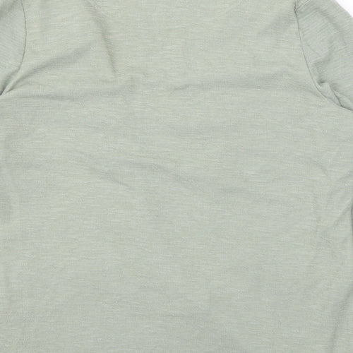 New Look Womens Green V-Neck Cotton Cardigan Jumper Size 12