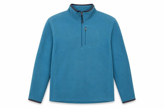 Front view of Marks & Spencer men’s blue polyester pullover sweatshirt, size S