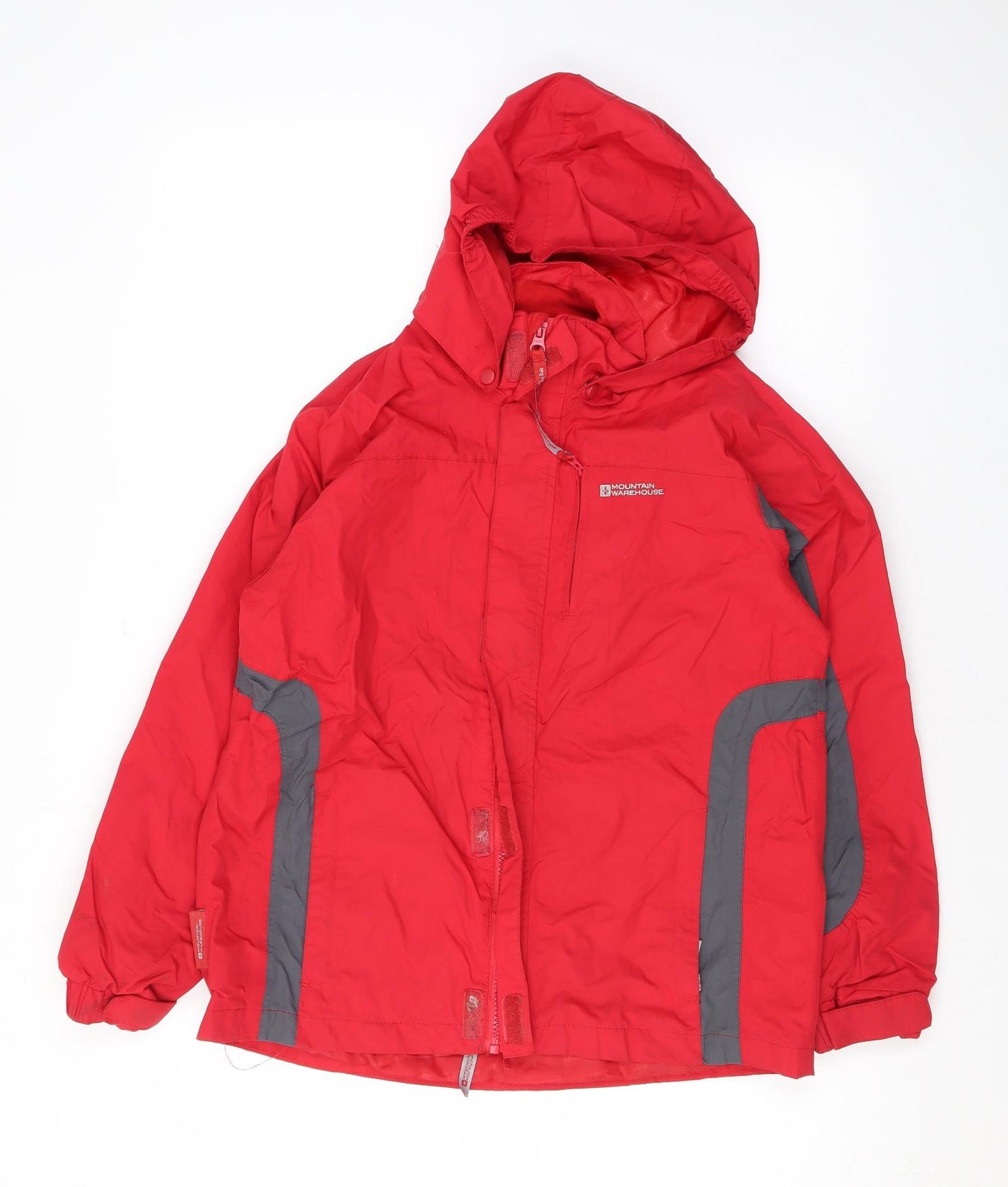 Mountain Warehouse Boys Red Rain Coat Coat Size 11-12 Years Zip