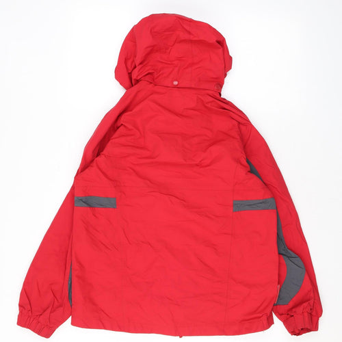 Mountain Warehouse Boys Red Rain Coat Coat Size 11-12 Years Zip