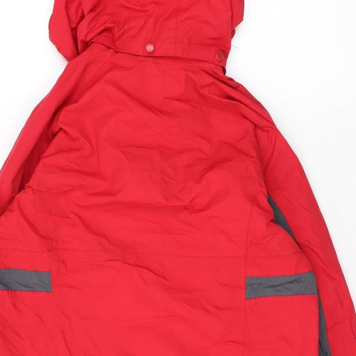 Mountain Warehouse Boys Red Rain Coat Coat Size 11-12 Years Zip