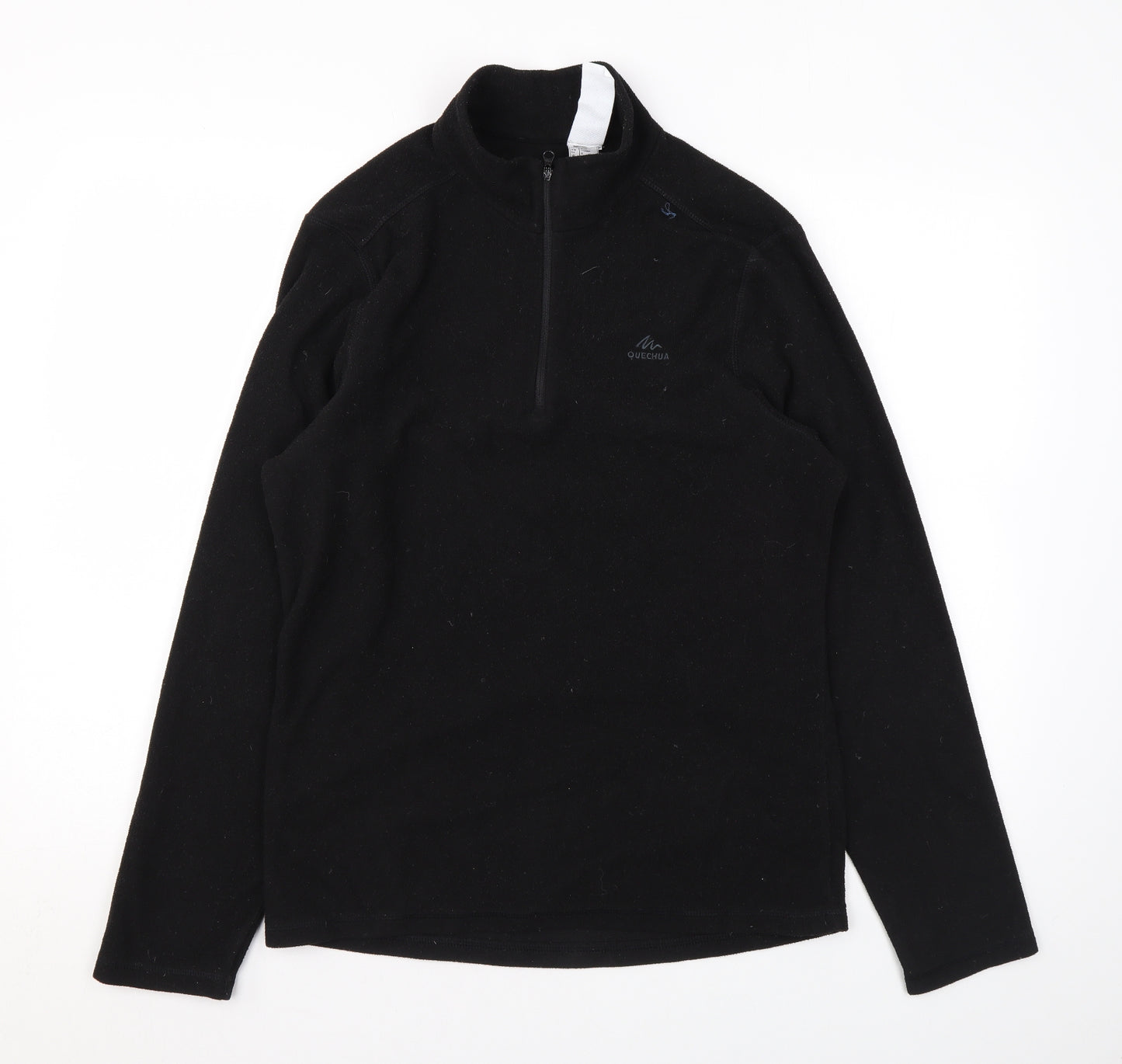 DECATHLON Womens Black Polyester Pullover Sweatshirt Size S Zip